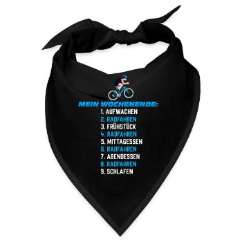 Mein Wochenend-Plan: Radfahren Nonstop - Bandana - Schwarz - Vorne