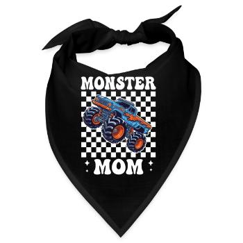 Monster Truck Mama im Checkered Stil - Bandana - Schwarz - Vorne