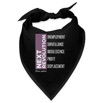Anti AI Industrial Revolution - Bandana - Schwarz - Vorne