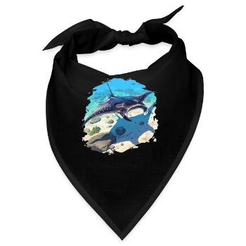Rochen Mantarochen - Bandana - Schwarz - Vorne