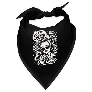 Eye Roll Pinup Humor - Bandana - Schwarz - Vorne