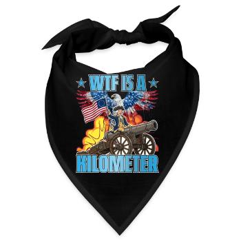 Was ist ein Kilometer? Patriotischer Humor - Bandana - Schwarz - Vorne