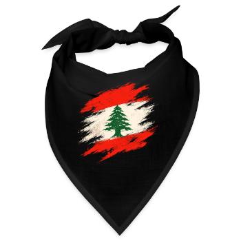 Libanon Libanese - Bandana - Schwarz - Vorne