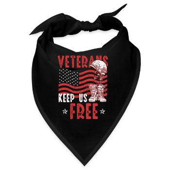 Veterans Day Für Republikaner - Bandana - Schwarz - Vorne