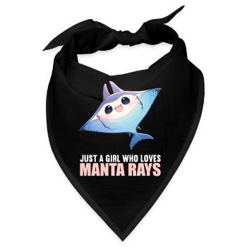 Rochen Mantarochen - Bandana - Schwarz - Vorne