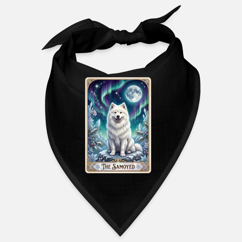 Samoyeds under the Northern Lights Bandana