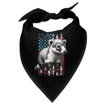 Coati US Nasenbär - Bandana - Schwarz - Vorne