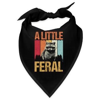 A Little Feral Trash Panda Raccoon - Bandana - Schwarz - Vorne