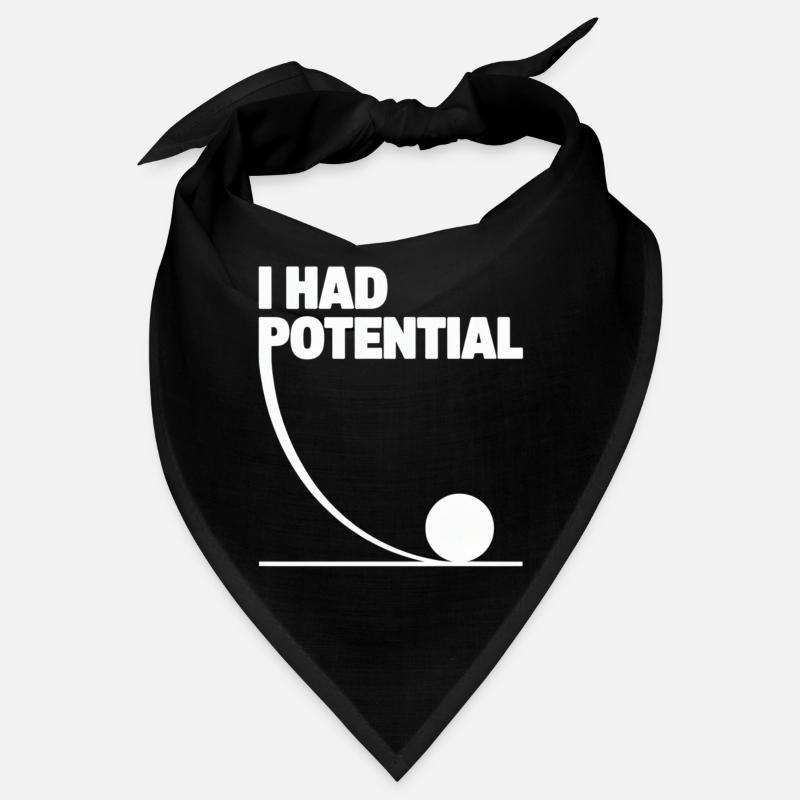 I Had Potential: Potential Graphics Math Gag - Bandana - black
