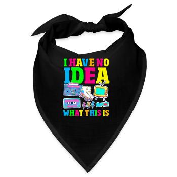 Retro Back to the 80s Vintage Design - Bandana - Schwarz - Vorne