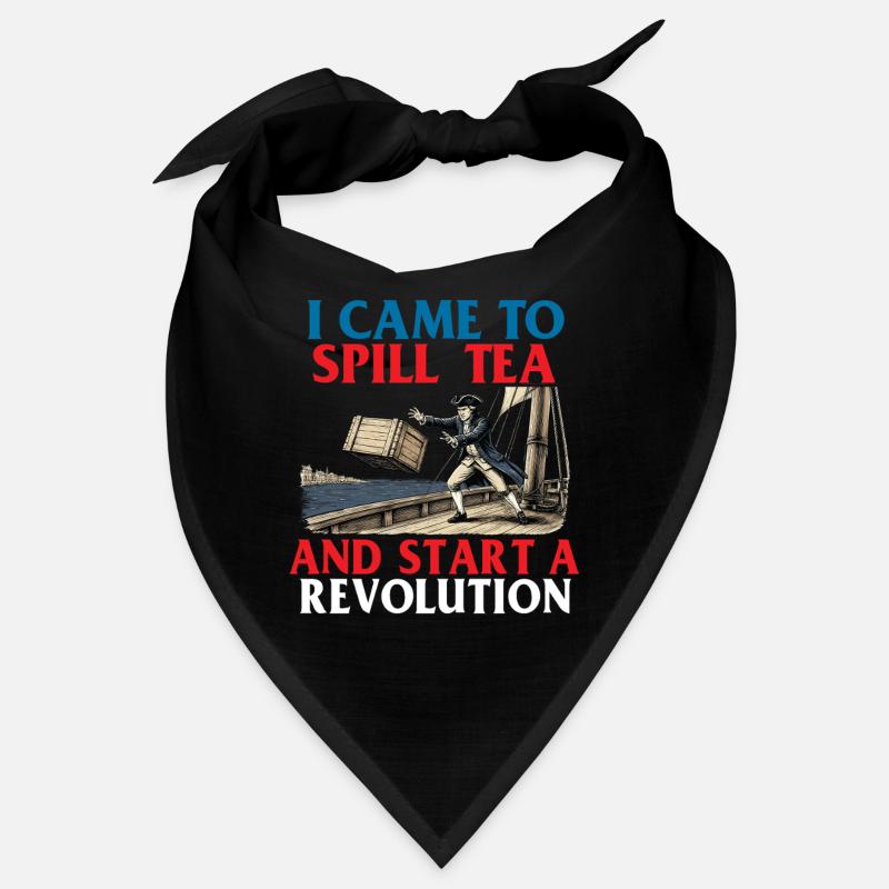 Spill Tea Start Revolution History Pun Bandana
