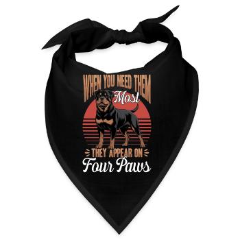 Rottweiler Rottie Dog Breed - Bandana - Schwarz - Vorne