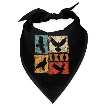 Adler Perspektiven Vintage Grafik - Bandana - Schwarz - Vorne