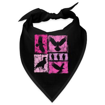 Adler Retro Grafik Silhouetten - Bandana - Schwarz - Vorne