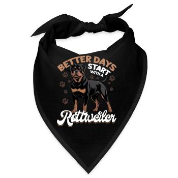 Rottweiler Rottie Dog Breed - Bandana - Schwarz - Vorne
