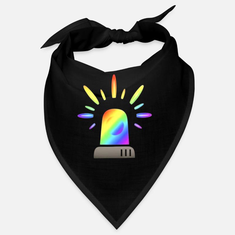 Rainbow Siren Warning Light Bandana