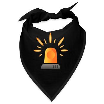 Gelb Orange Sirene Warnleuchte - Bandana - Schwarz - Vorne