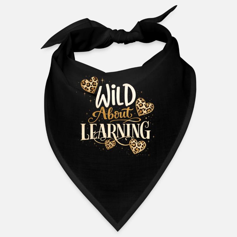 Passion for Learning – Leopard Hearts & Glitter O - Bandana - black