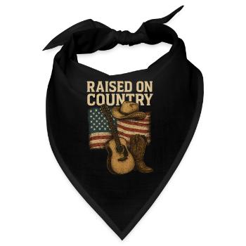 Aufgewachsen im Country Western - Bandana - Schwarz - Vorne