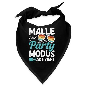 Malle Party Modus Mallorca Urlaub Gruppen - Bandana - Schwarz - Vorne