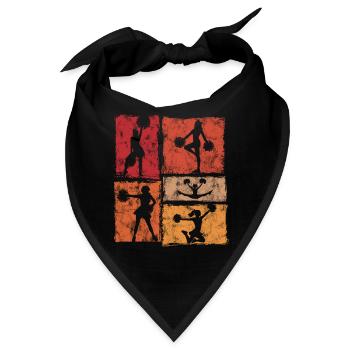 Cheer Squad Cheerleader Sport Vintage Stil - Bandana - Schwarz - Vorne