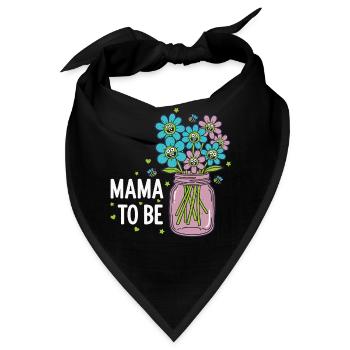 Geschlechter-Enthüllung Babyparty-Mama wird Mama-Papa-Team - Bandana - Schwarz - Vorne