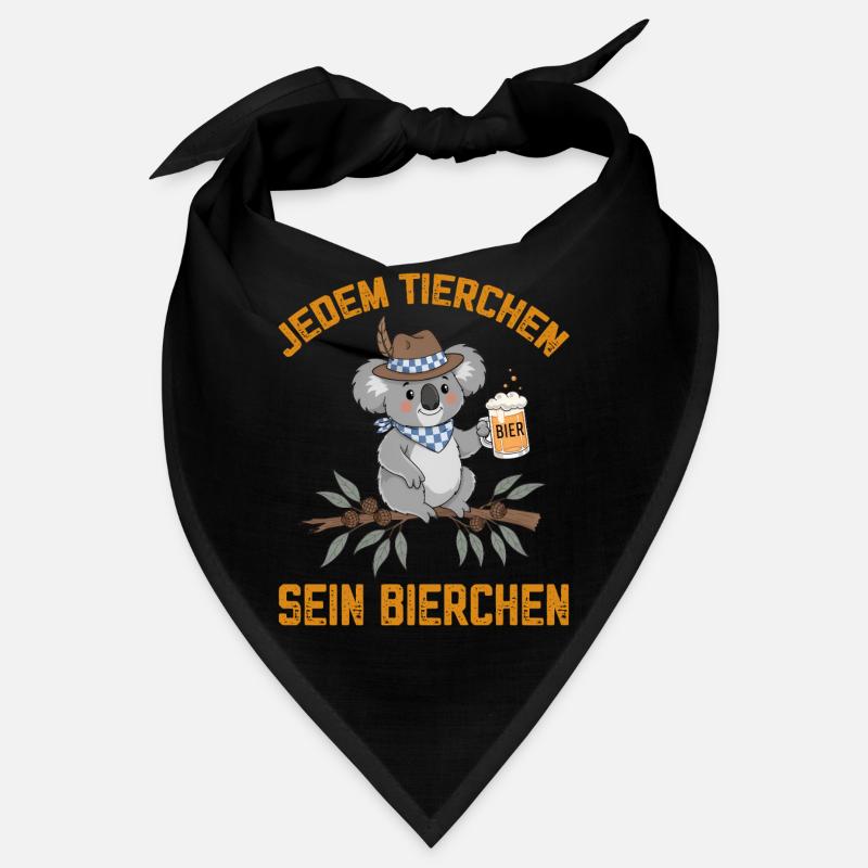 Jedem Tierchen sein Bierchen Koala Bär trinkt Bier Bandana