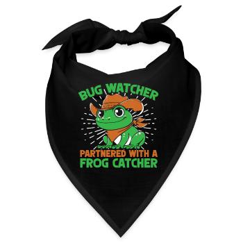 Frog Catcher Bug Watcher Partnered With Catcher - Bandana - Schwarz - Vorne