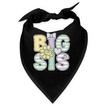 Geschlechterenthüllung Big Sis Babyparty Big Sister - Bandana - Schwarz - Vorne