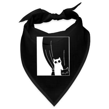 Schwarzen und Weißen Katzen  - Bandana - Schwarz - Vorne