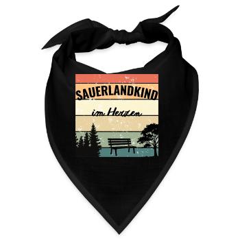 Sauerlandkind im Herzen - Bandana - Schwarz - Vorne