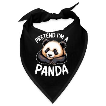 Panda Sprüche Panda Lustiges Panda Geschenk - Bandana - Schwarz - Vorne