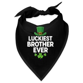 Luckiest Brother Ever Leprechaun - Bandana - Schwarz - Vorne