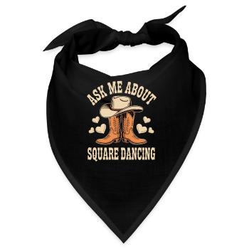 Square Dancing Square Dance Geschenke - Bandana - Schwarz - Vorne