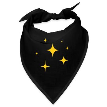 Glimmernde Sternenfunken - Bandana - Schwarz - Vorne