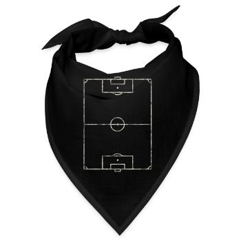 Minimales Football-Spielfeld-Linienbild - Bandana - Schwarz - Vorne