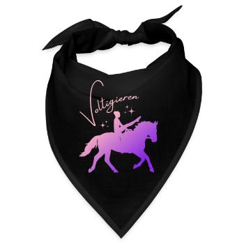 Voltigieren Mühle – Sport Outfit für Voltigierer - Bandana - Schwarz - Vorne
