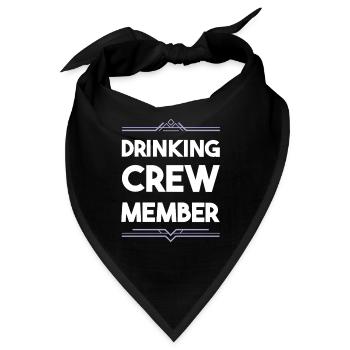 Drinking Crew - Bandana - Schwarz - Vorne