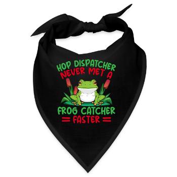 Frog Catcher Hop Dispatcher Never Met A Catcher - Bandana - Schwarz - Vorne