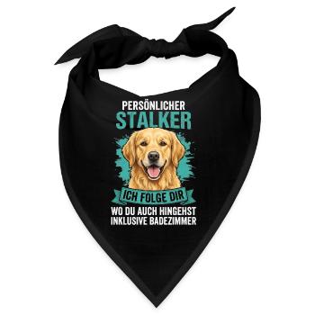 Golden Retriever Stalker - Bandana - Schwarz - Vorne