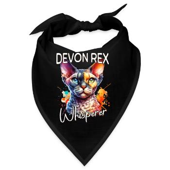 Devon Rex Flüsterer - Bandana - Schwarz - Vorne