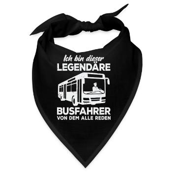 Linienbus Busfahrer Schulbus Busfahrerin Bus - Bandana - Schwarz - Vorne