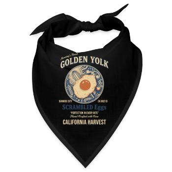 Frühstück Goldene Eigelb Rührei Brunch Kaffee - Bandana - Schwarz - Vorne