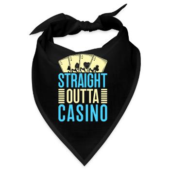Gambling Fan Straight Outta Casino - Bandana - Schwarz - Vorne