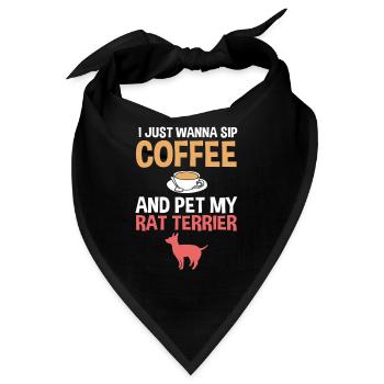 Rat Terrier - Bandana - Schwarz - Vorne