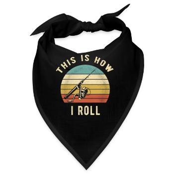 So rolle ich lustiges Retro-Angel-Liebhaber-Geschenk - Bandana - Schwarz - Vorne