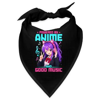 Anime and Music Chibi - Bandana - Schwarz - Vorne