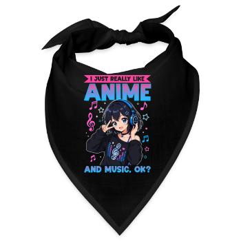 Anime and Music Chibi - Bandana - Schwarz - Vorne