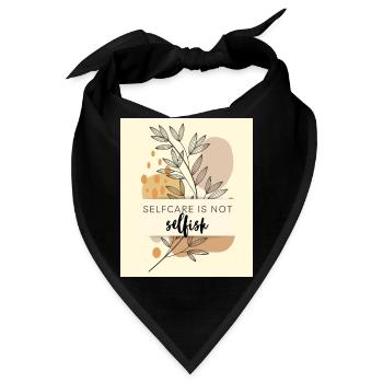 Selfcare is not selfish - Bandana - Schwarz - Vorne