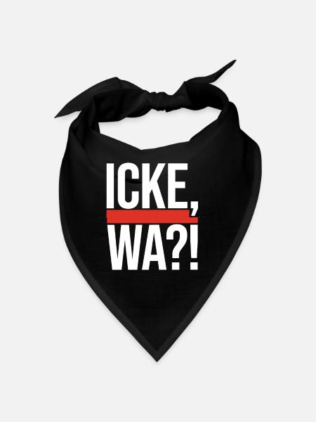 Icke Wa Berlin Berlinerisch Dialekt Spruch Design - Bandana Dreieckstuch - Schwarz